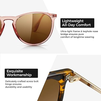Premium Vintage Round Sunglasses for Women Men Classic Retro Trendy Style