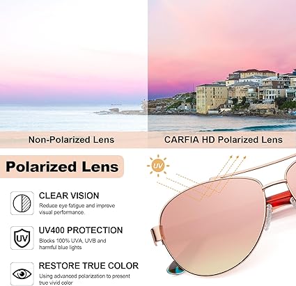 Acetate Metal Sunglasses for Women Polarized UV Protection Trendy Fashion Style