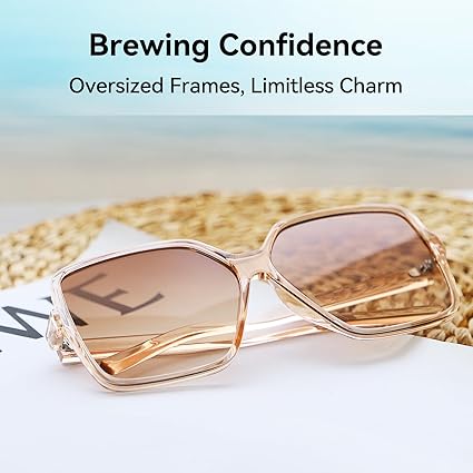 Oversized Square Sunglasses for Women Big Large Wide Fashion Shades for Men UV Protection Unisex