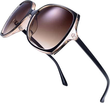 Women's Oversized Square Jackie O Cat Eye Hybrid Butterfly Fashion Sunglasses - Exquisite Packaging