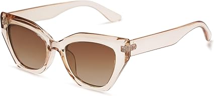 Square Cat Eye Polarized Sunglasses for Women Retro Classic Vintage Trendy Cateye Shades Sunnies Gafas