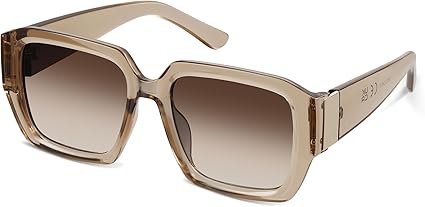 Oversized Square Sunglasses for Women Black Classic Square Sunglasses for Women Ladies Big Sun Glasses Vacation