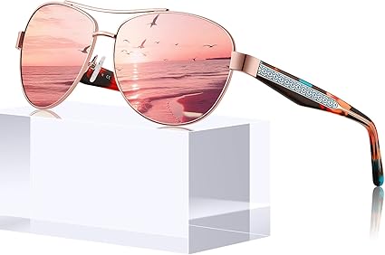 Acetate Metal Sunglasses for Women Polarized UV Protection Trendy Fashion Style